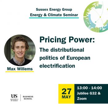 Poster of Max Willems Energy & Climate Seminar