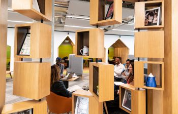 Postgraduate students in the Library