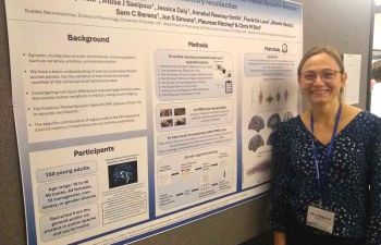 Kasia presents her poster at CNS conference