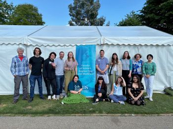 a group picture of University of Sussex researchers at STEM in the Park
