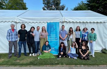 a group picture of University of Sussex researchers at STEM in the Park