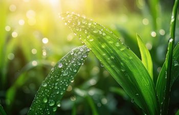 Close-up image of plants with dew
