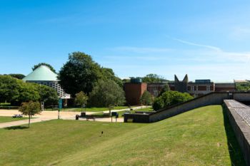 A photograph of campus.