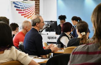 Attendees engage in conversation at the SSRP 'Food for Thought' workshop