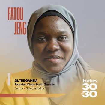 Fatou Jeng for Forbes Africa's 30 Under 30 list