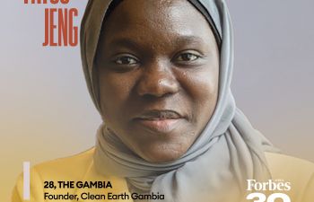 Fatou Jeng for Forbes Africa's 30 Under 30 list