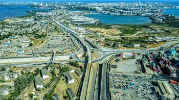 Photo of Mombasa, showing the urban environment from above