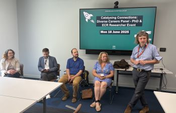Photo of panel discussants at the careers event