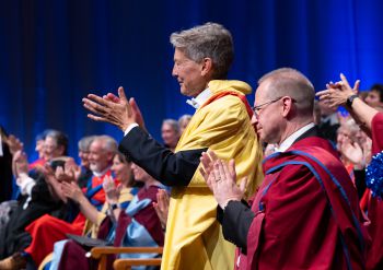 Sir Ben Bradshaw during the graduation ceremony