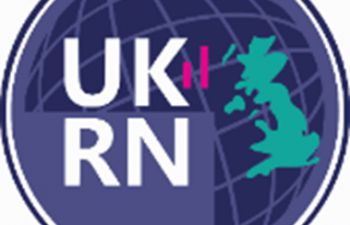 UK Reproducibility Network logo, graphic image of the UK on a globe shape, with the letters UKRN