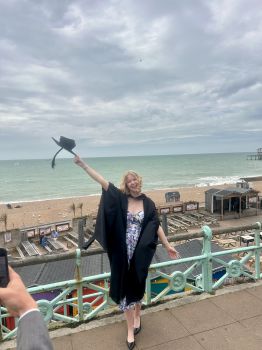 Image of Emily Jones (International Development BA) who did a Career Lab UK Summer Internship at Tech Takeback, at her graduation ceremony