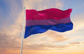 The bi flag flying
