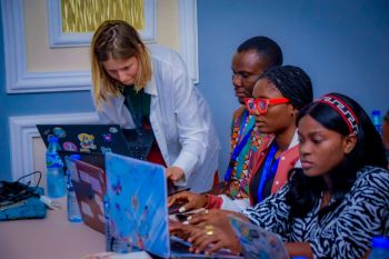 Students using laptop computers at inaugural Computational Neuroscience summer course