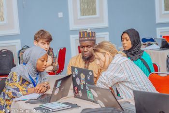 Students using laptop computers at inaugural Computational Neuroscience summer course
