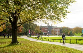 View across Library Square to Falmer Building