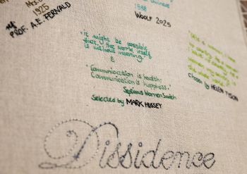 Embroidery of phrases from Woolf's writing