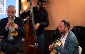 Orchestra playing  in Business School