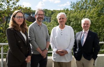 Professors Daniel Kaufmann, Paul Heywood, Robert Barrington and Liz Dávid-Barrett at the GI ACE Mid-Term Conference.