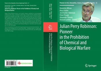 The image displays the front and back cover of the book. The left side of the image is the back cover, providing the blurb and information; the right of the image is the front cover, with a picture of Julian, the title, and the editors.