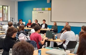 SoCoBio PhD students during a workshop at Sussex Business School