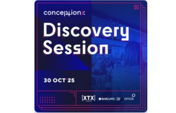 Conception X graphic. Text 'Discovery Session, 30 Oct 25'