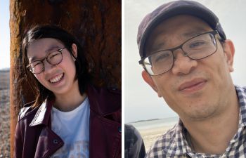 Close up photographs of Chloe (left) and Roy (right).