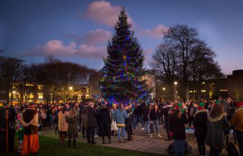 Campus Christmas tree