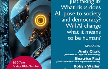 A poster displaying information about the event