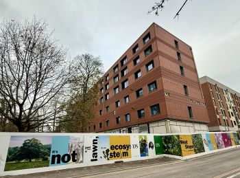 A photo of the new Health and Wellbeing Centre on the University of Sussex Campus