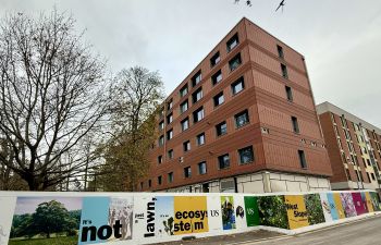 A photo of the new Health and Wellbeing Centre on the University of Sussex Campus