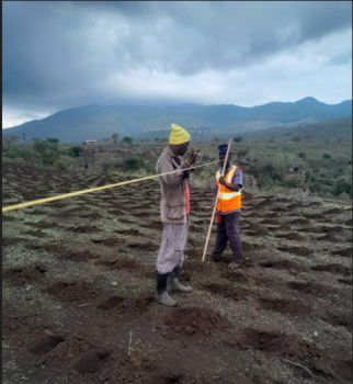 Implementing contour farming on the REAL NbS project experimental field in Tanzania