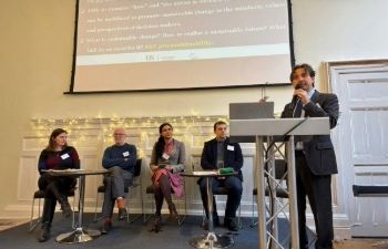 Dr Massimo Contrafatto and panellists at the event