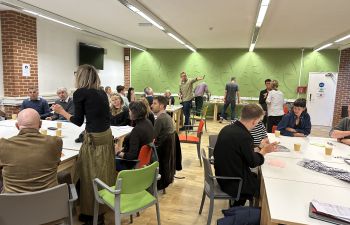 A group of people during the School's first affiliates forum