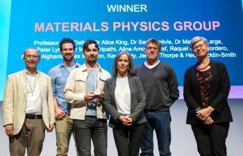 The Materials Physics Group win an award at last year's award ceremony