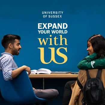 Two students sitting in a cafe