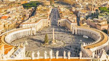 An image of the Vatican City from above
