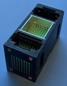 An image of the LiquidO radiation device built by Prof Hartnell and members of the EPP research group at Sussex.