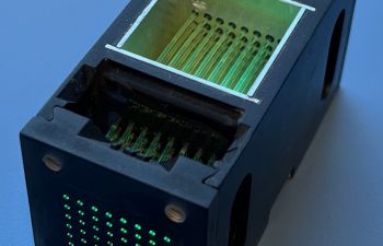 An image of the LiquidO radiation device built by Prof Hartnell and members of the EPP research group at Sussex.