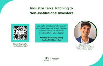 Industry Talks with Shamir Dawood | Monday 16 February | Jubilee 115 | 12pm-1pm