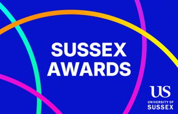 A blue background with white text reading 'Sussex Awards'
