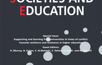 Cover Image for Globalisation, Societies and Education, Volume 24, Issue 1, (2026), Supporting and learning from universities in times of conflict: Towards resilience and resistance in higher education; Guest editors: Murray, H., Kutan, B., Al-Botmeh, S.,