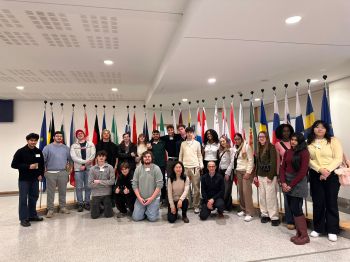 group of econ students at European Parliament