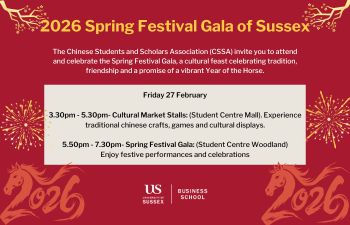 Spring Festival Gala | Student Centre | Friday 27 February | Drop in and join us for an array of exciting activities running between 3.30pm - 7.30pm