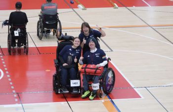 Sophie Newnham and boccia team