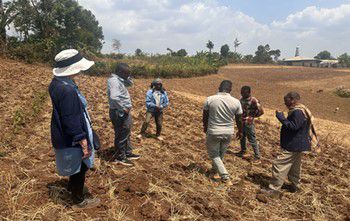 Informal conversation with farmers at one of the experimental sites in Jimma