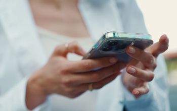 A phone in someone's hands