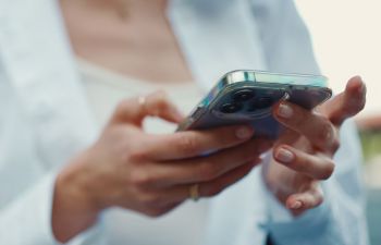 A phone in someone's hands