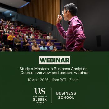 MSc Business Analytics Webinar | 10 April | 11am