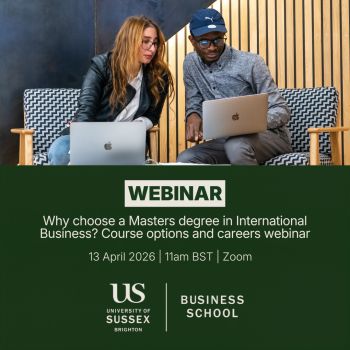 Why choose a master's degree in International Business  | 13 April | 11am