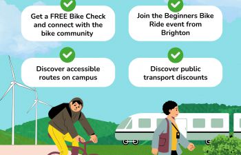 A poster with details on the Sustainable Travel Day at Sussex
